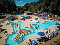 Pool complex at Rumbling Bald Resort